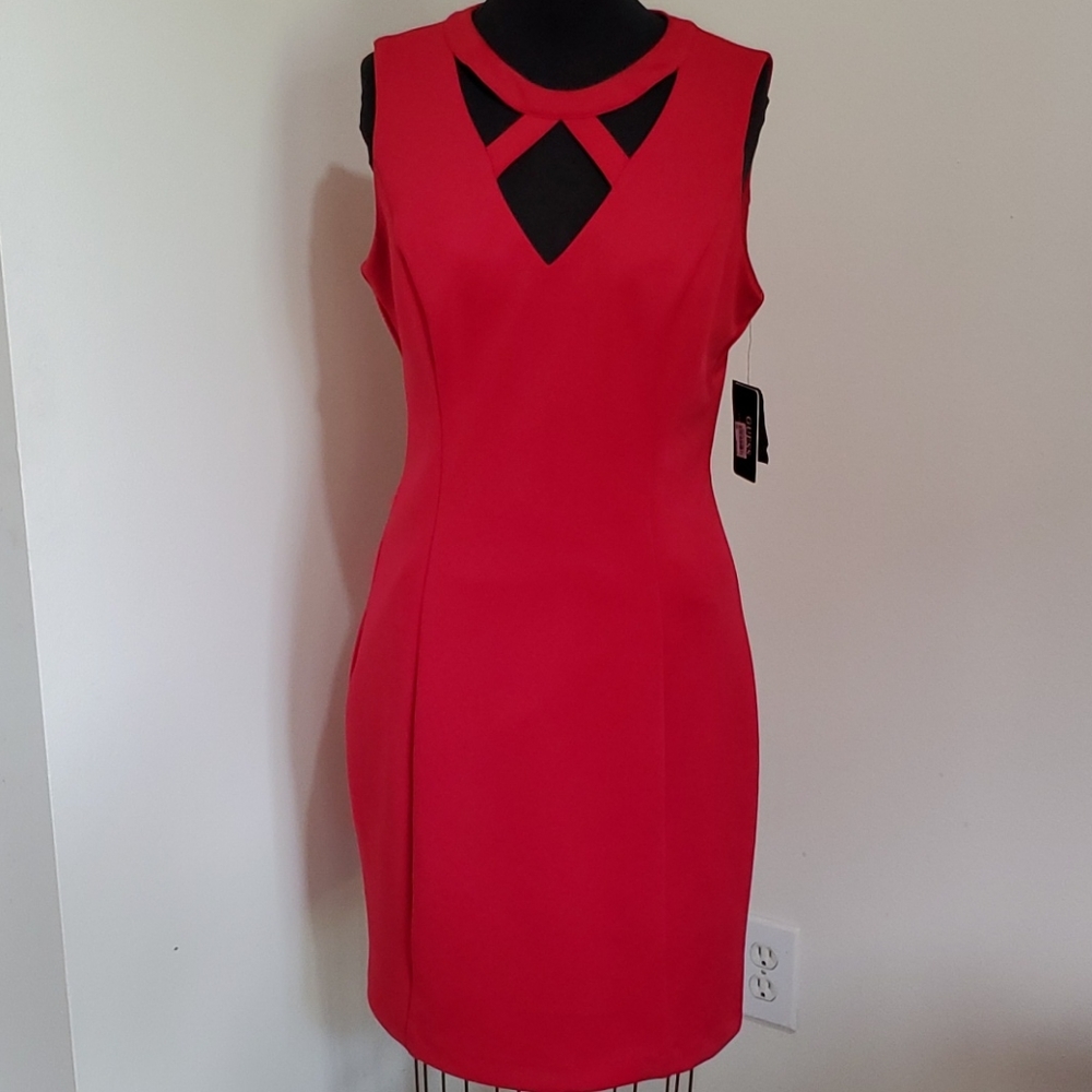 Guess Red Sleeveless Dress